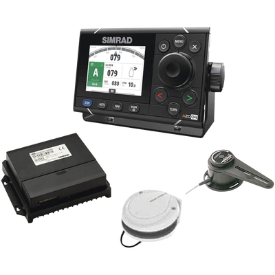 SIMRAD Paquete Autopiloto A2004 con controlador A2004, computadora con piloto automático AC70, retroalimentación del timón RF300 y brújula Precision 9. 000-13900-001