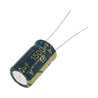 SYSCOM PARTS Capacitor Electrolítico de Aluminio, Radial de 1500 µFd, 16 Vcc, 105 °C, 10 x 20 mm. MOD: 1500MF0016V