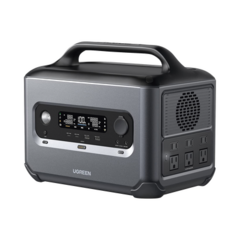 UGREEN Estación de Energía Portátil 1200W (1024Wh) / 6 AC 1200 W / 2 USB-C 100W / 2 USB-A 22.5 W / 1 Toma de Encendedor / 2 Salidas CC5521 / Compatibilidad: BMS/UPS/WIFI/Bluetooth/APP / 10 años de Vida Util. 15053