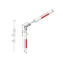 DKS DOORKING Kit de mástil iluminado de aluminio con Articulación para barreras DKS 1601 1601-600