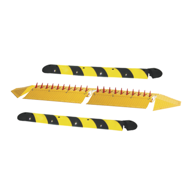 DKS DOORKING Kit de picos ponchallantas autónomo / Carriles de 2.2 M / No requiere barrera / FACIL INSTALACION / Incluye topes y tornilleria MOD: 1610-2M-KIT