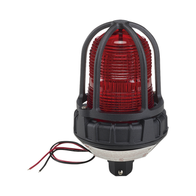 FEDERAL SIGNAL INDUSTRIAL Luz de advertencia LED para ubicaciónes peligrosas, montaje tipo tubo, 24Vcc, rojo MOD: 191XL024R
