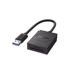 UGREEN Lector de tarjetas SD USB 3.0 de doble ranura Flash lector de tarjetas de memoria TF SD Micro SD SDXC SDHC MMC RS-MMC Micro SDXC UHS-I 20250