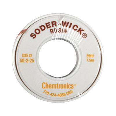 SYSCOM Rollo de Desoldar de 0.01 Lb, Malla Trenzada de 0.060" de Ancho por 7.5 m de Largo con Resina para Alta Absorción. MOD: 237-SO-225