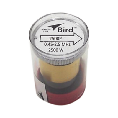 BIRD TECHNOLOGIES Elemento en línea 7/8" de 2500 W. para Wattmetro BIRD 43 en Rango de Frecuencia de 0.45 a 2.5 MHz. MOD: 2500P