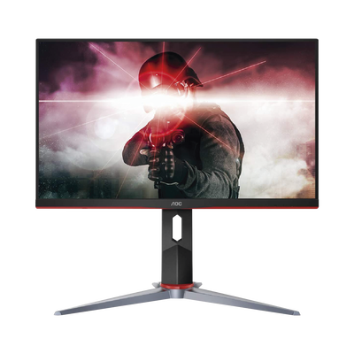 AOC Monitor 27" GAMING Backlight-LED IPS, Resolución 1920 x 1080p 144Hz, con Entradas de Video VGA / HDMI / DISPLAYPORT . Bisel Ultra Delgado. Compatible con VESA MOD: 27G2