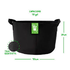 Gapy Maceta De Cultivo Geotextil Premium 10 Galones Con Asas on internet