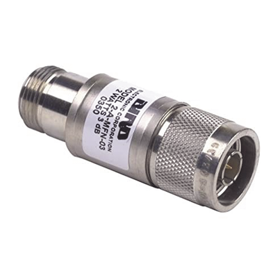 BIRD TECHNOLOGIES Atenuador en Línea de 6 dB, 2 Watt Máximo, CD-4 GHz, Conectores N Macho-Hembra. MOD: 2AMFN-06