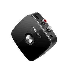 UGREEN Receptor de Audio Bluetooth 5.0 a RCA o Auxiliar 3.5mm / Tecnología EDR / Reconexión Automática / Hasta 10 m / Ideal para Conectar Celulares, o Tabletas hacia alguna Bocina o Sistema de Audio 30445