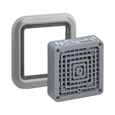 FEDERAL SIGNAL INDUSTRIAL Bocina Vibratone con placa de ajuste, UL y cUL, 24V, gris MOD: 350TR024