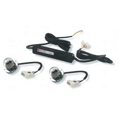 FEDERAL SIGNAL Par de Lámparas Ocultas Corner Led, Una en Rojo y Otra en Azul, Ideales para Vehículos Encubierto 416-200-43