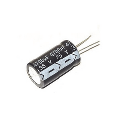 SYSCOM Capacitor Electrolítico de Aluminio, Radial de 4700 µFd, 35 Vcc, 105 °C, 18 x 36 mm. MOD: 4700M0035V