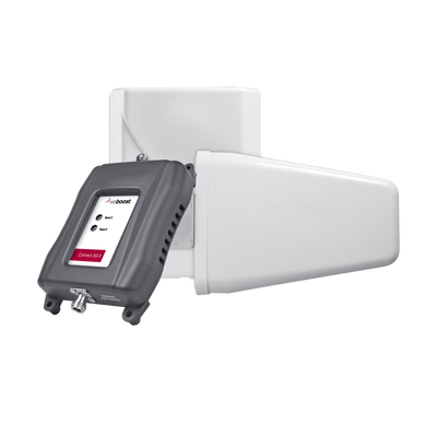 WilsonPRO / weBoost Kit repetidor Doble Banda para cobertura celular, especial para 3G (H+) y 2G (E), cubre áreas de hasta 800m²;. 70 dB de ganancia máxima. Bandas de frecuencia de 850MHz (Banda 5 o GSM850) y 1900MHz (Banda 2 o PCS1900). 470-105