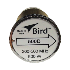 BIRD TECHNOLOGIES Elemento de 500 Watt en linea 7/8" para Wattmetro BIRD 43 en Rango de Frecuencia de 200-500 MHz MOD: 500D