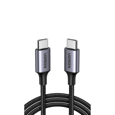 UGREEN Cable USB C a USB C / 2 Metros / Carcasa de Aluminio / Nylon Trenzado / Transferencia de Datos Hasta 480 Mbps / Soporta Carga Rápida de hasta 60W, 20V 3A 50152