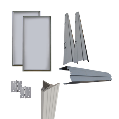 ASSA ABLOY Kit Puerta doble metálica galvanizada 8 ft x 8 ft / Resistente al fuego por 180 min / UL MOD: 5052AD