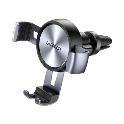 UGREEN Soporte de Celular para Automóvil en Rendija de Ventilación / Sistema de Gravedad / Rotacion de 360° /Angulo Multiple / Almohadillas de Goma Antideslizantes / Amplia Compatibilidad con dispositivos de 4'' a 7'' / Color Negro 50564