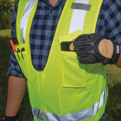 KLEIN TOOLS Chaleco de seguridad reflectante de alta visibilidad, mediano/grande. Con múltiples bolsillos de diferente capacidad 60269 en internet