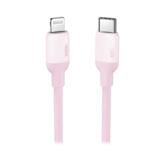 UGREEN Cable USB-C a Lightning / Certificado MFi / 1 Metro / Adecuado para iPhone, iPad, iPod / Carga Rápida PD 20W / Sincronización de Datos de hasta 480 Mbps / Goma de Silicona y TPE. / Suave al Tacto / Color Pink MOD: 60625