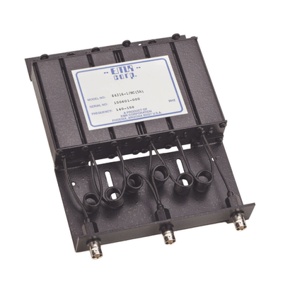 EMR CORPORATION Duplexer Compacto de Rechazo de Banda, 140-150 MHz, 4.6 a 6 MHz Sep. Tx-Rx, 50 Watt, BNC Hembra. MOD: 64316-1/MC(5A)