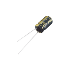 SYSCOM Capacitor Electrolítico Radial en Aluminio de 220 µFd, 16 Volt, 20%, 6.3 x 11 mm. MOD: 647-UVZ1C221MED