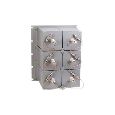 EMR CORPORATION Duplexer UHF, 440-512 MHz, 6 Cavidades de 7 in por Lado, 750 MHz (Min.) Separación Tx-Rx, 200 Watt, N Hembras. MOD: 65676/SNC