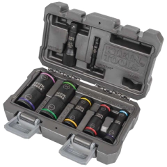 KLEIN TOOLS Juego de Dados de Impacto de 7 piezas, Medidas: 3/8 x 7/16'', 1/2 x 9/16'', 5/8 x 11/16'', 3/4 x 13/16'', y 7/8 x 15/16'' 66070