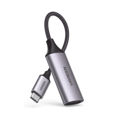 UGREEN Cable Adaptador USB C a HDMI 4K@60Hz / Convertidor Thunderbolt 3 / Caja de Aluminio / HDMI V2.0 / 3D / Longitud del cable 10cm 70444