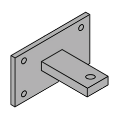 FAAC HERRAJES CON PLACA Y MONTURA POSTERIOR PARA FAAC 400/422 72840065