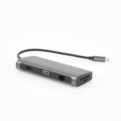 UGREEN HUB USB-C Multipuertos a 3 USB 3.0 / HDMI 4K@30Hz, / RJ45 (Gigabit Ethernet) / VGA / Lector Tarjeta SD+TF / Jack Audio 3.5mm / USB C PD Carga 100W / 10 en 1 80133 en internet