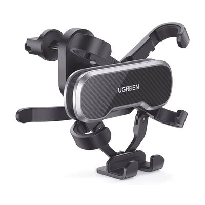 UGREEN Soporte de Celular para Automóvil en Rendija de Ventilación / Sistema de Gravedad / Rotacion de 360° / Suspension por Gancho / Pinzas de Goma / Compatible con Rejilla de Ventilación Horizontal y Vertical 80871
