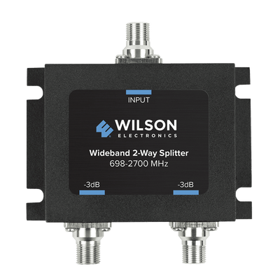 WILSONPRO / WEBOOST Divisor de potencia de 2 vías para la distribución de señal a dos antenas de servicio | 3 dB de pérdida por puerto | Conectores F hembra 850-034
