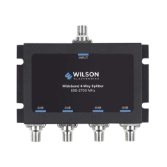 WILSONPRO / WEBOOST Divisor de potencia de 4 vías para la distribución de señal a dos antenas de servicio | 6 dB de pérdida por puerto | Conectores F hembra 850-036