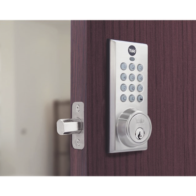 YALE-ASSA ABLOY Cerradura Digital con Teclado YDD114 / 10 usuarios/ Para Puerta Izq o Derecha de 60 a 70 mm 89071