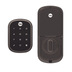 YALE-ASSA ABLOY Cerradura ASSURE YRD256/ Color Bronce/ Teclado /Apertura por Smartphone Opcional/Para puertas Izq o Derecha de 35 a 57 mm de espesor 89386