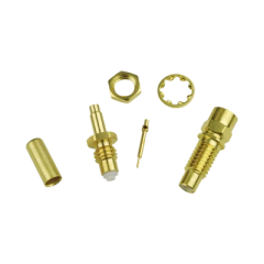 NEWARK Conector Jack SMC de Anillo Plegable para Cable RG-316 y Montaje en Chasis. MOD: 90F2590