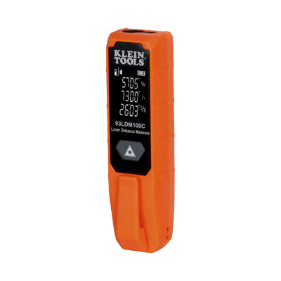 KLEIN TOOLS Medidor Compacto Láser de Distancias. Rango: 5.1 cm a 30.5 m / Opción cm o pulg. o Combinado / Clip para Bolsillo. MOD: 93-LDM-100C