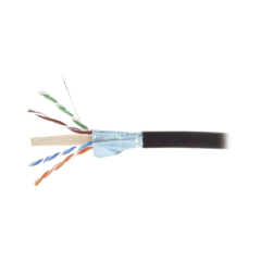 SIEMON Bobina de Cable Blindado F/UTP de 4 Pares, Para Exterior con Gel, Cat6A (23 AWG), Industrial para Climas Extremos, Enterrado Directo, Color Negro, 305 m MOD: 9A6O4-A5-01AR1A