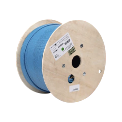 SIEMON Bobina de Cable Blindado F/UTP de 4 Pares, Z-MAX, Cat6A, Soporte de Aplicaciones 10GBase-T, CMR (Riser), Color Azul, 305m MOD: 9A6R4-A5