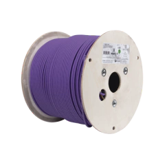 SIEMON Bobina de Cable U/UTP de 4 pares, Z-MAX, Cat6A, Soporte de Aplicaciones 10GBase-T, LS0H, Color Violeta, 305m MOD: 9C6L4-A5