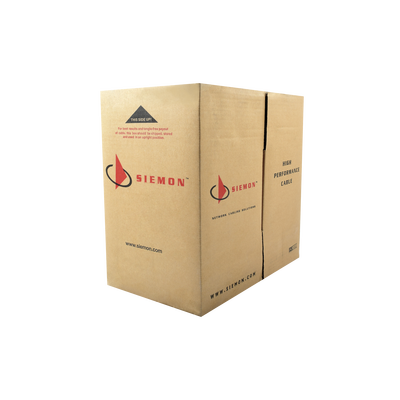 SIEMON Bobina de Cable UTP Reelex, de 4 pares, Desempeño Cat6, CMP (Plenum), Color Amarillo, 305m MOD: 9C6P4-E2-05-RXA