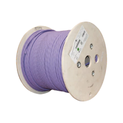 SIEMON Bobina de Cable Blindado S/FTP de 4 pares, Cat7A, Inmune a Ruido e Interferencias, LS0H (Bajo humo, Cero Halógenos), Color Violeta, 305 m MOD: 9T7L4-E10