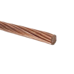 VIAKON Cable de Cobre Desnudo Semiduro 7 Hilos, Cal. 1/0 AWG, Rollo 50 m. MOD: A083/50