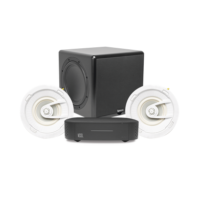 VSSL KIT Amplificador VSSL A1X | 2 Bocinas de Techo TruAudio G72 | Subwoofer CSUB12 MOD: A1X/GSUB12