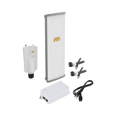 MIMOSA NETWORKS Kit de radio A5x con antena N545X2, 4.9 a 6.4 GHz, 700 Mbps, hasta 64 usuarios concurrentes, Monitoreo a travez de la nube, incluye jumper y montaje MOD: A5XN45KIT