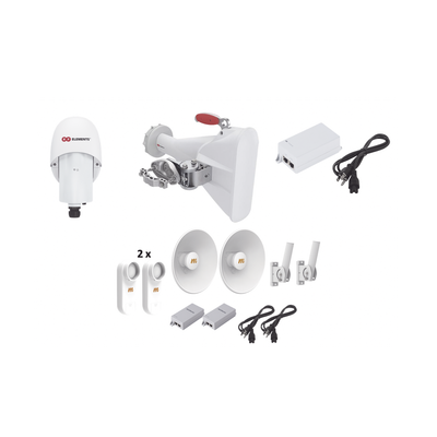 MIMOSA NETWORKS Kit completo para WISP, Kit de A5x y Adaptador TPA-A5X, antena sectorial HG3TPA60 de 60º, y 2 kit C5XPTPKIT3, ideal para hasta 7 km, POEs y Cables de alimentación incluidos. MOD: A5X-RF-KIT-WISP