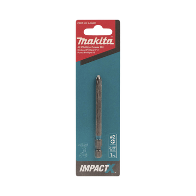 MAKITA Punta phillips de 3-1/2" ( 89mm ) impact-x ph2 del # 2, blister con 1 pieza MOD: A96827
