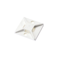 PANDUIT Sujetador Para Cable de 4 Vías, con Adhesivo, 25.4 x 25.4mm (1in x 1in), Color Blanco, Uso en Interior, 1 pieza ABM2S-A-C
