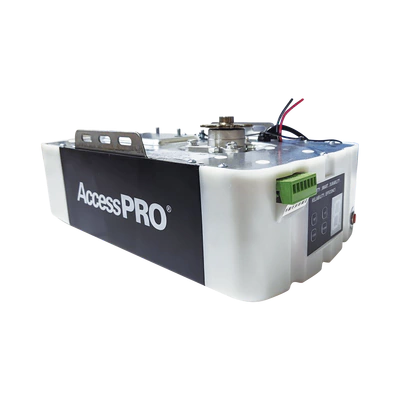 ACCESSPRO Kit Puertas Garage / 1/2HP / Fuerte / 433Mhz / Riel 3mts en Secciones Tipo "T" / 2 Controles Inalámbricos Visera / 1 Control Inalámbrico Pared / Respaldo Energia. MOD: ACCESSFORCE