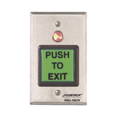 SECURITRON-ASSA ABLOY Botón Momentáneo con Garantía de Por Vida NO, NC/ Cubiertas Intercambiables MOD: AC-PB2